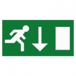 Pictogram Vluchtweg aanduiding rechtdoor	